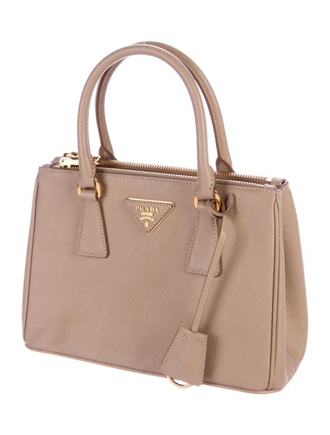 saffiano mini double-zip tote bag prada|prada saffiano bag small size.